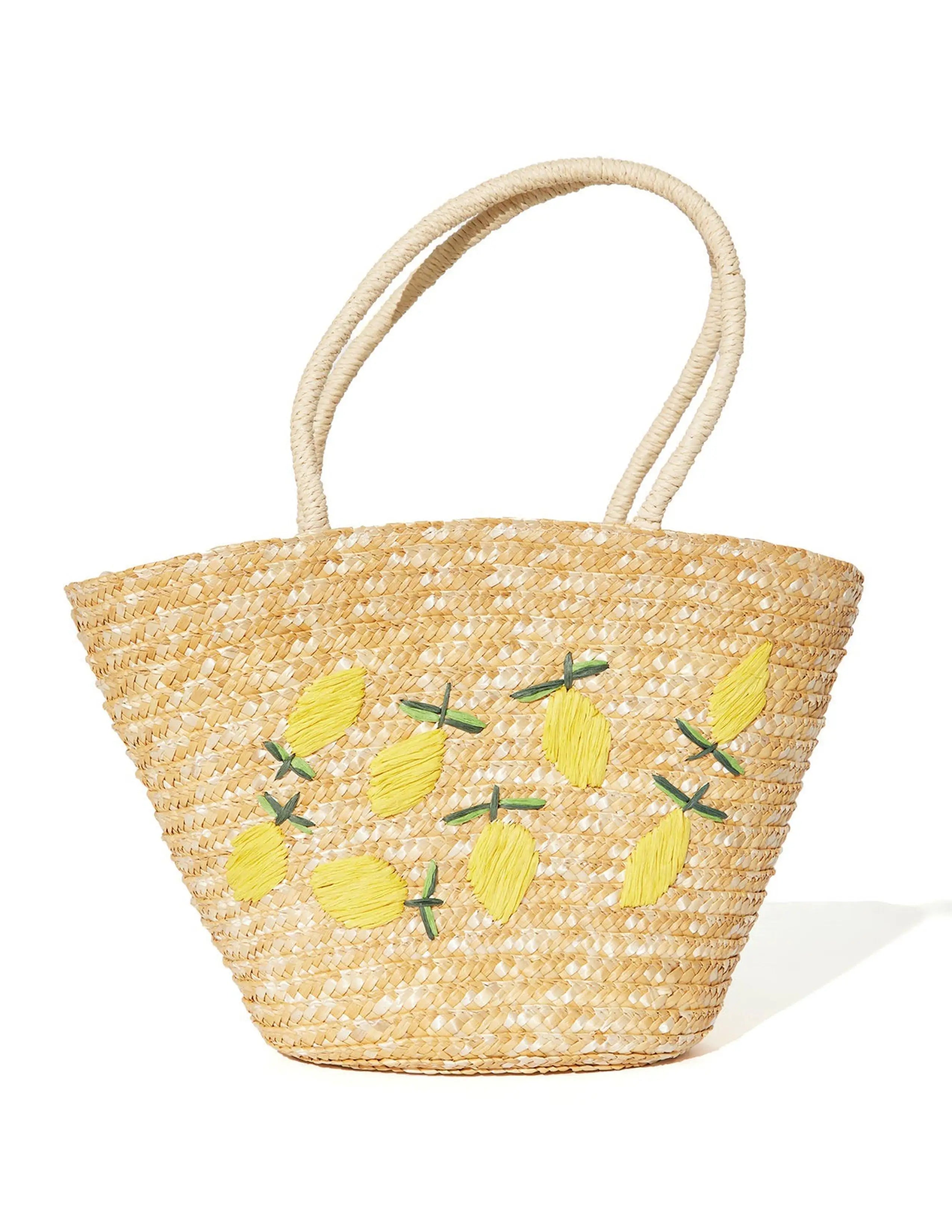 Natural Lemons | Bolso de Playa con Estampado de Limones