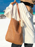 Soleil Sac | Bolso de Playa Ovalado de Rafia