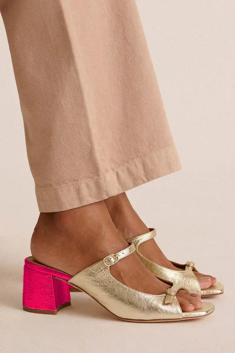 Rufina | Tacones Dorados Slingback