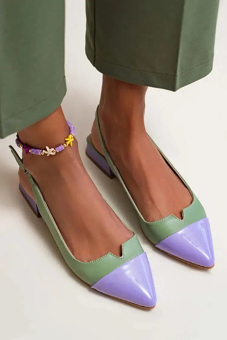 Sagrario | Zapatos Planos Color Block con Hebilla