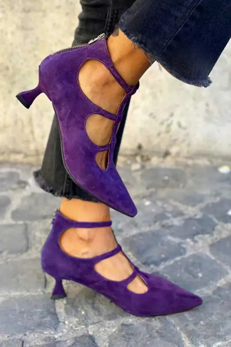 Gracia | Tacones Morados con Correa
