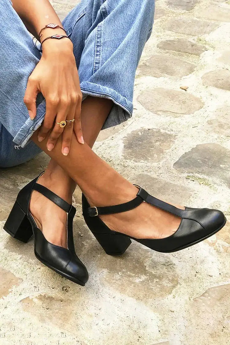 Ofelia | Tacones Negros Patchwork