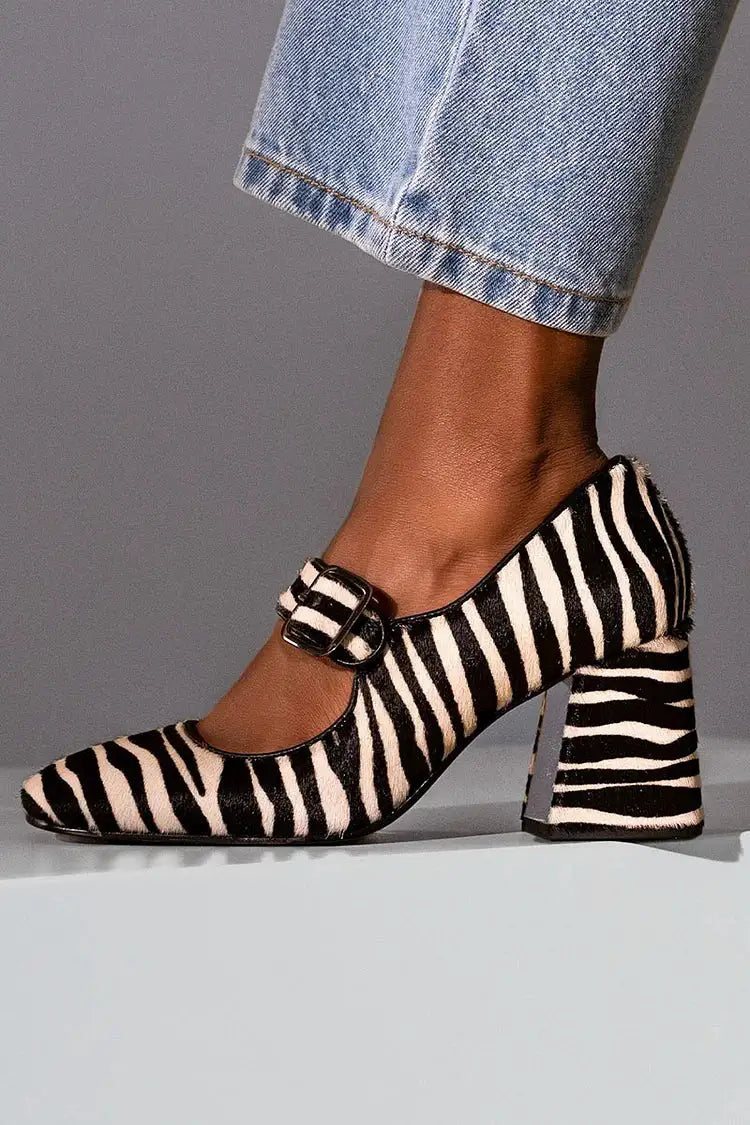 Aurelia | Tacones Negros de Cebra