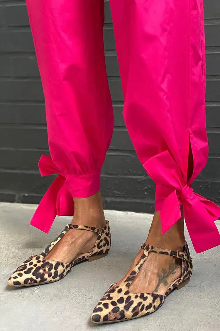 Perla | Zapatos Planos de Leopardo con Hebilla