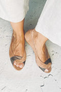 Casilda | Sandalias Marrones Color Block