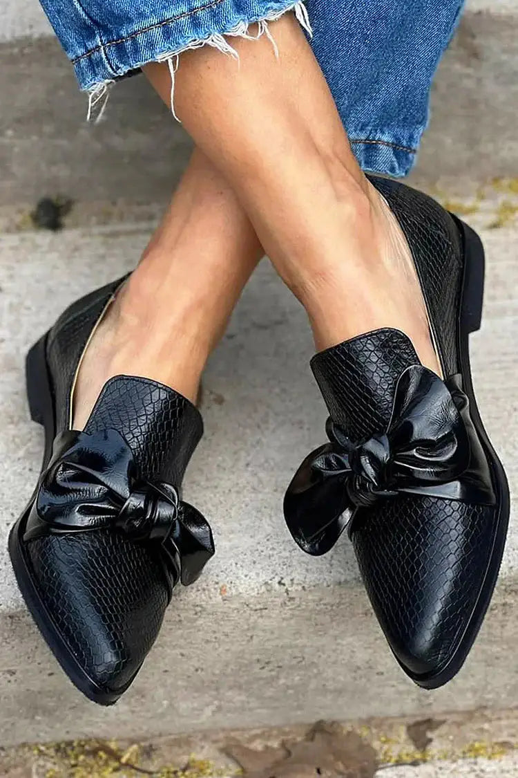 Prudencia | Mocasines Negros de Pitón
