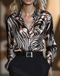 Luziana™ | Camisa Elegante con Estampado de Cebra