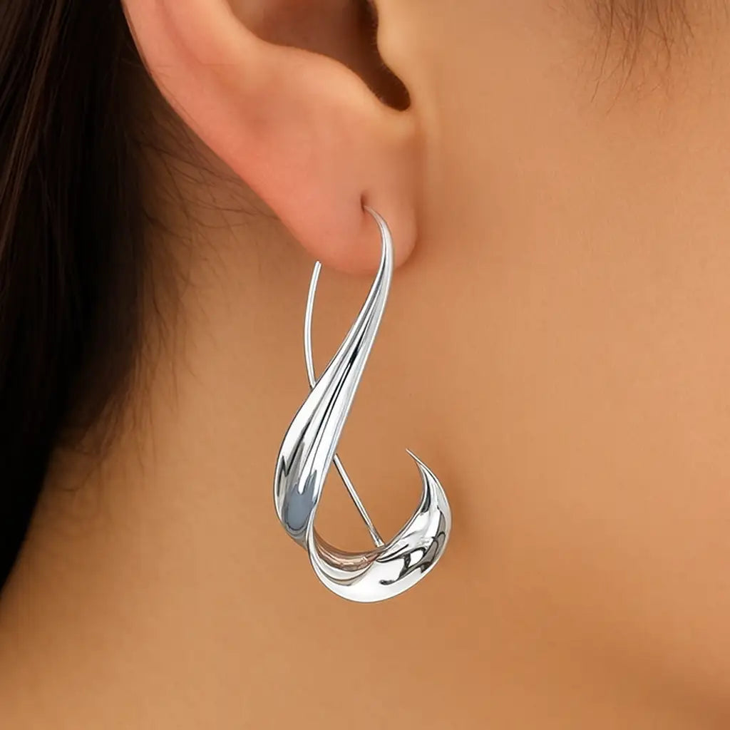 Serafina™ | Pendientes Bicolor Plata y Oro