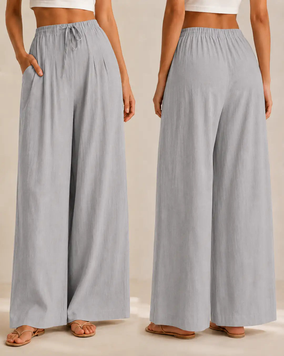 Zora | Lili™ — Pantalón Palazzo de Lino Fresco