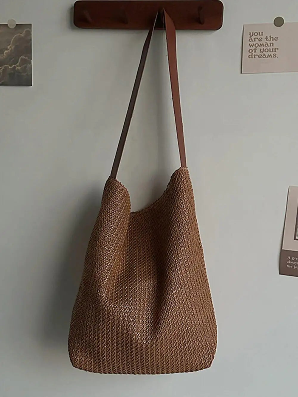 Soleil Sac | Bolso de Playa Ovalado de Rafia