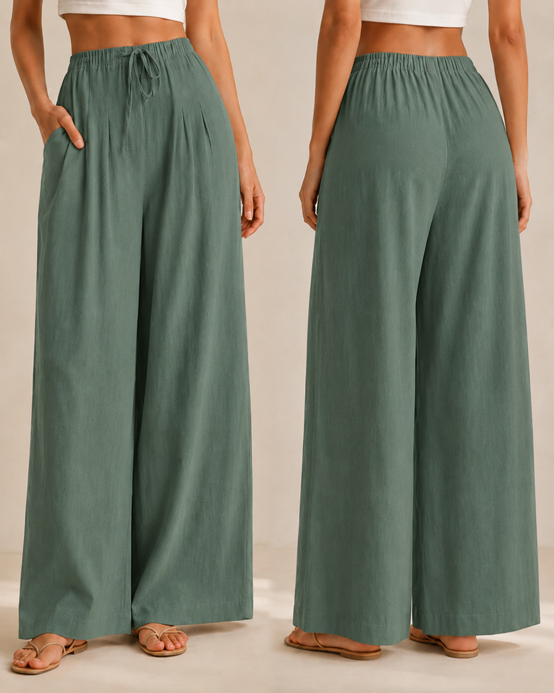 Lili™ —  Pantalón Palazzo de Lino Fresco