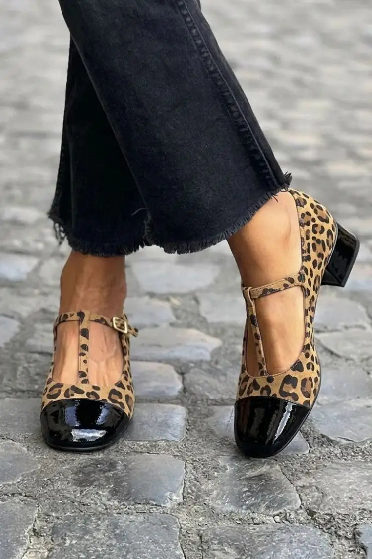 Honoria | Tacones Morados Color Block