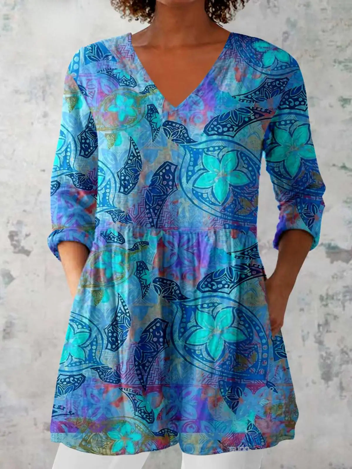 Riley | Camisa Larga con Estampado Expresivo