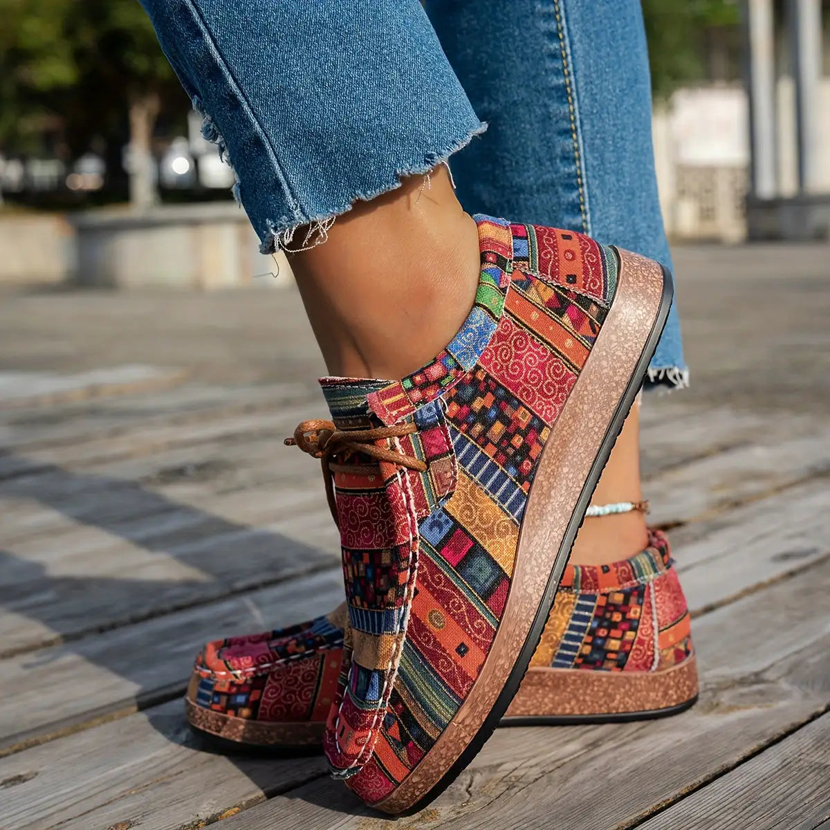 Carola | Zapatos con Estampado Patchwork