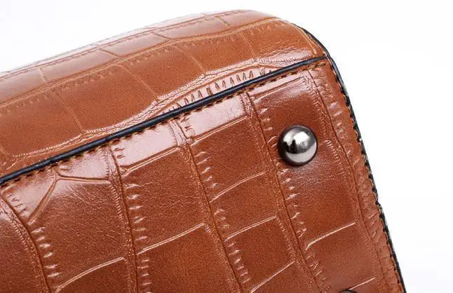 Elvira | Set de 4 Bolsos con Textura Cocodrilo
