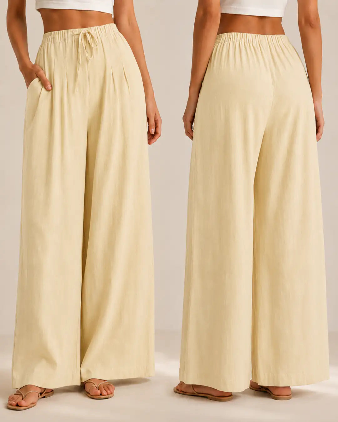 Zora | Lili™ — Pantalón Palazzo de Lino Fresco
