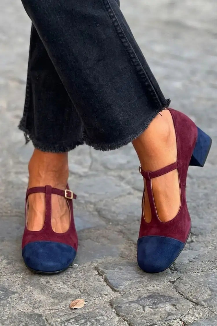 Matilde | Tacones Patchwork con Hebilla