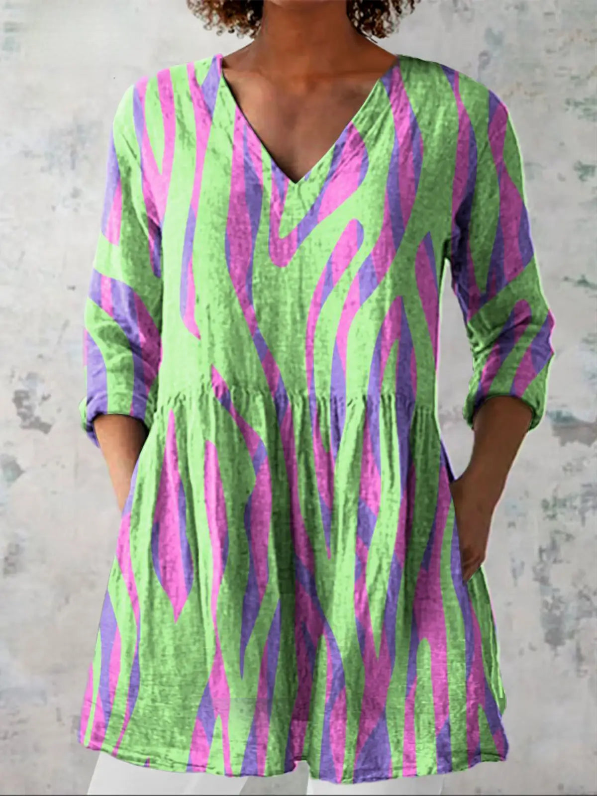 Mira | Camisa Larga con Estampado Expresivo