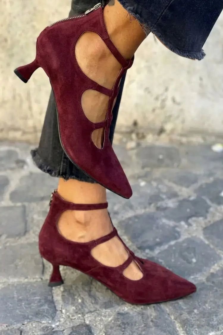 Gracia | Tacones Morados con Correa