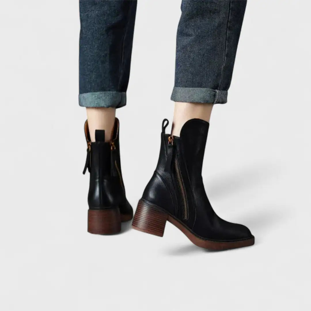 Pepa | Botines de Piel con Pelo Interior