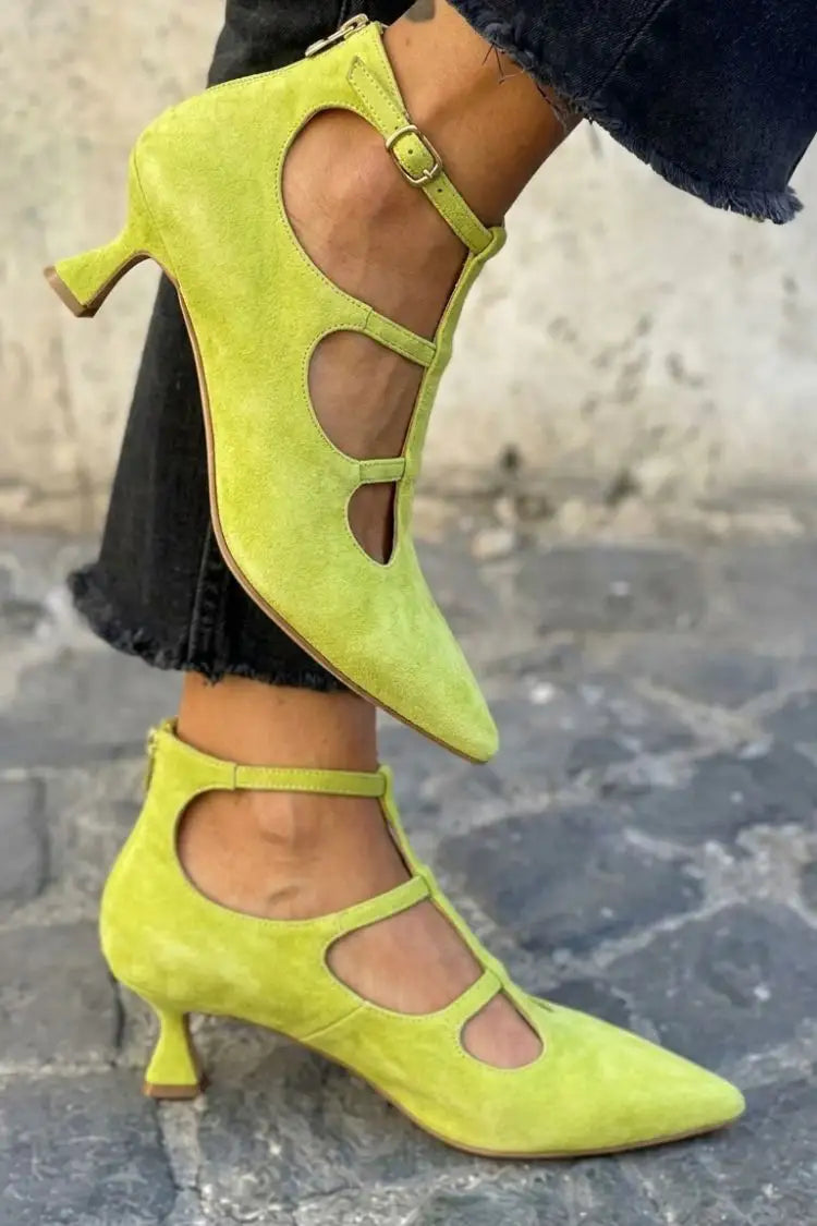 Gracia | Tacones Morados con Correa