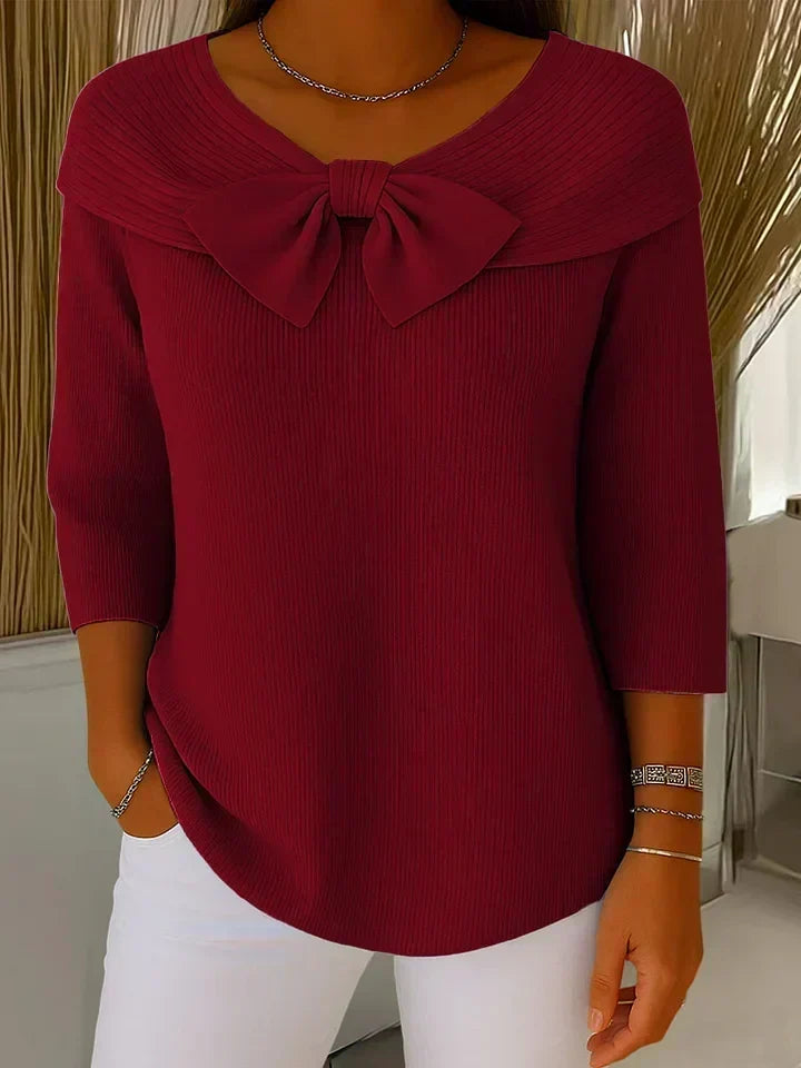 Urraca | Jersey con Lazo y Cuello Redondo
