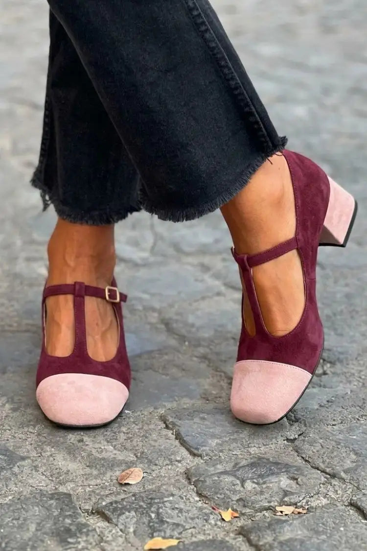 Matilde | Tacones Patchwork con Hebilla