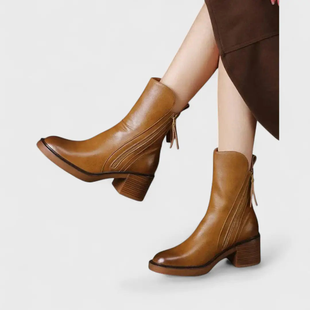 Pepa | Botines de Piel con Pelo Interior