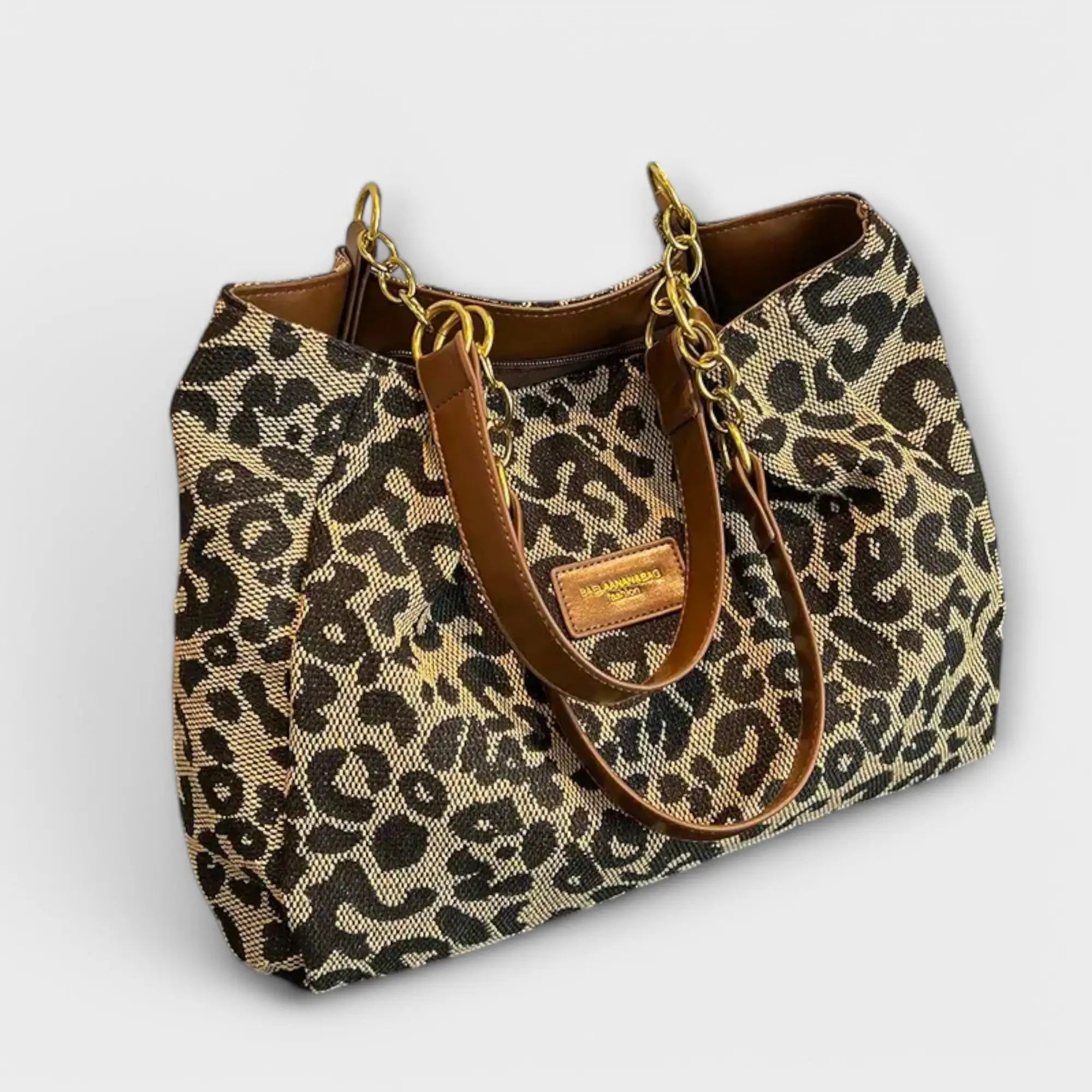 Olivia | Bolso de Lona con Estampado de Leopardo