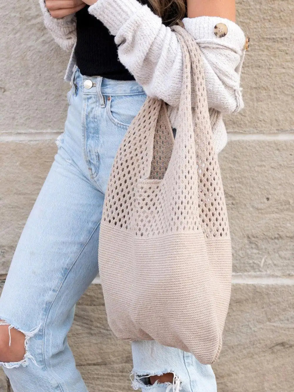 Bahia Soft | Bolso de Playa Amplio de Punto Suave