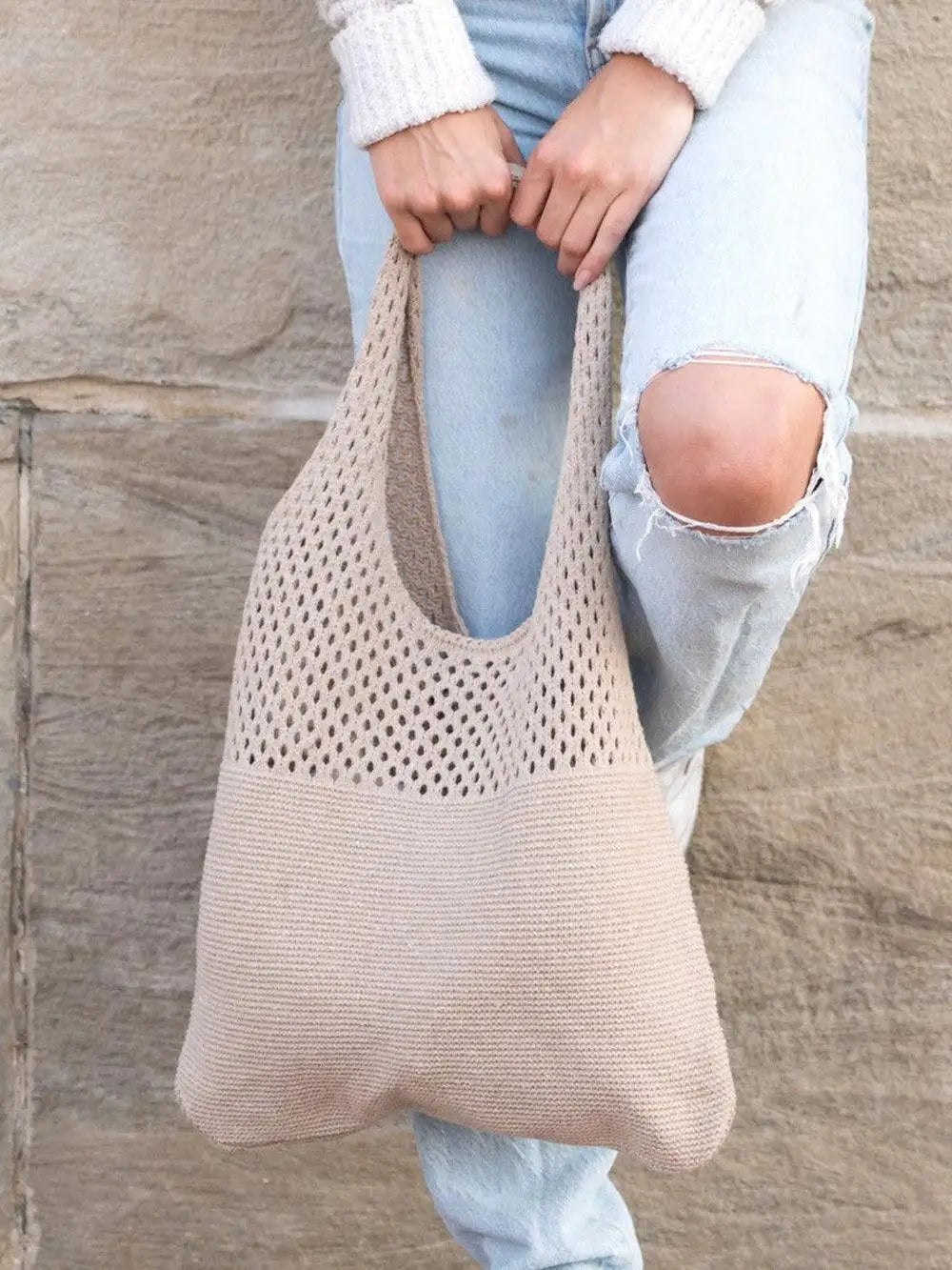 Bahia Soft | Bolso de Playa Amplio de Punto Suave