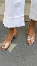 Manuela | Tacones Rosa Metalizados
