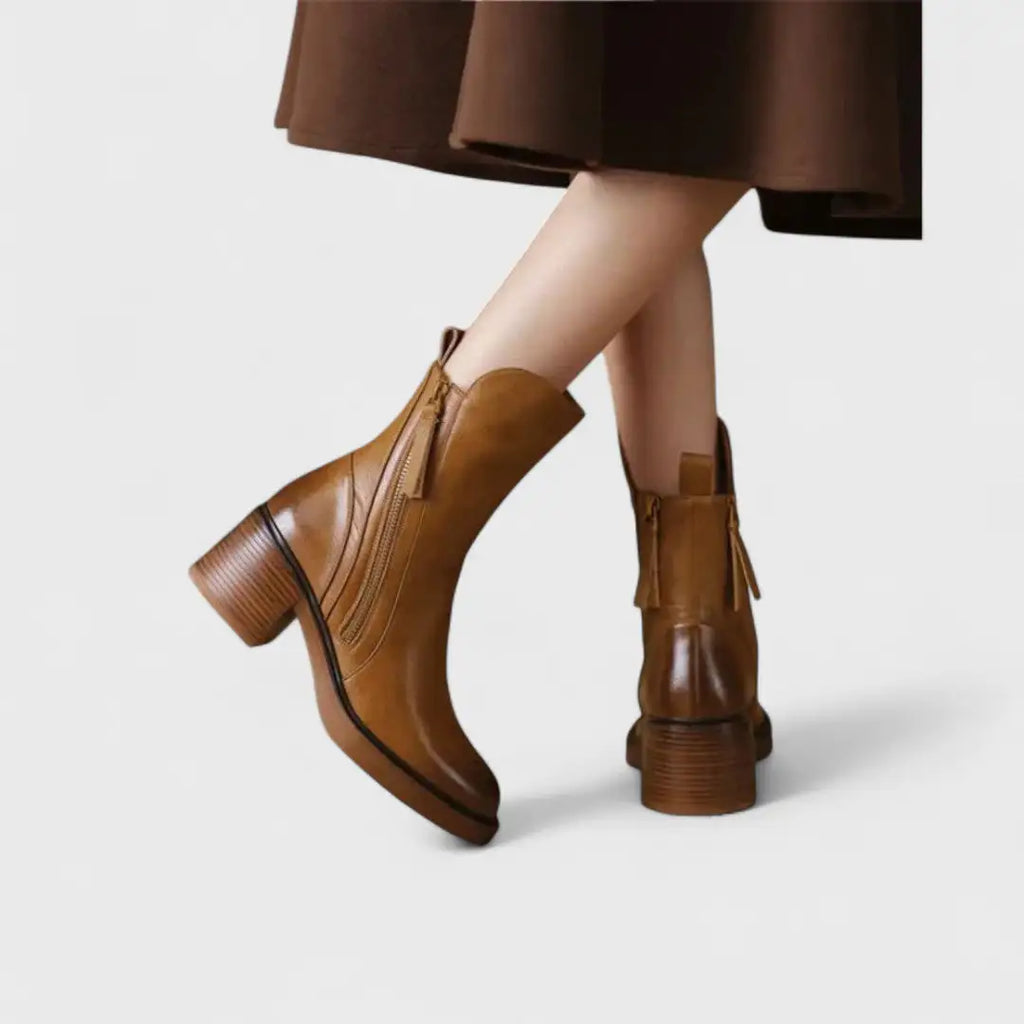 Pepa | Botines de Piel con Pelo Interior