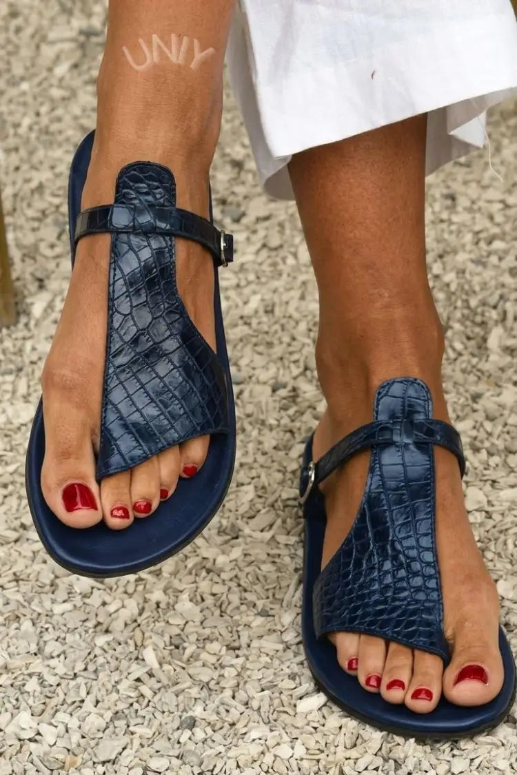 Pilar | Sandalias de Piel con Hebilla