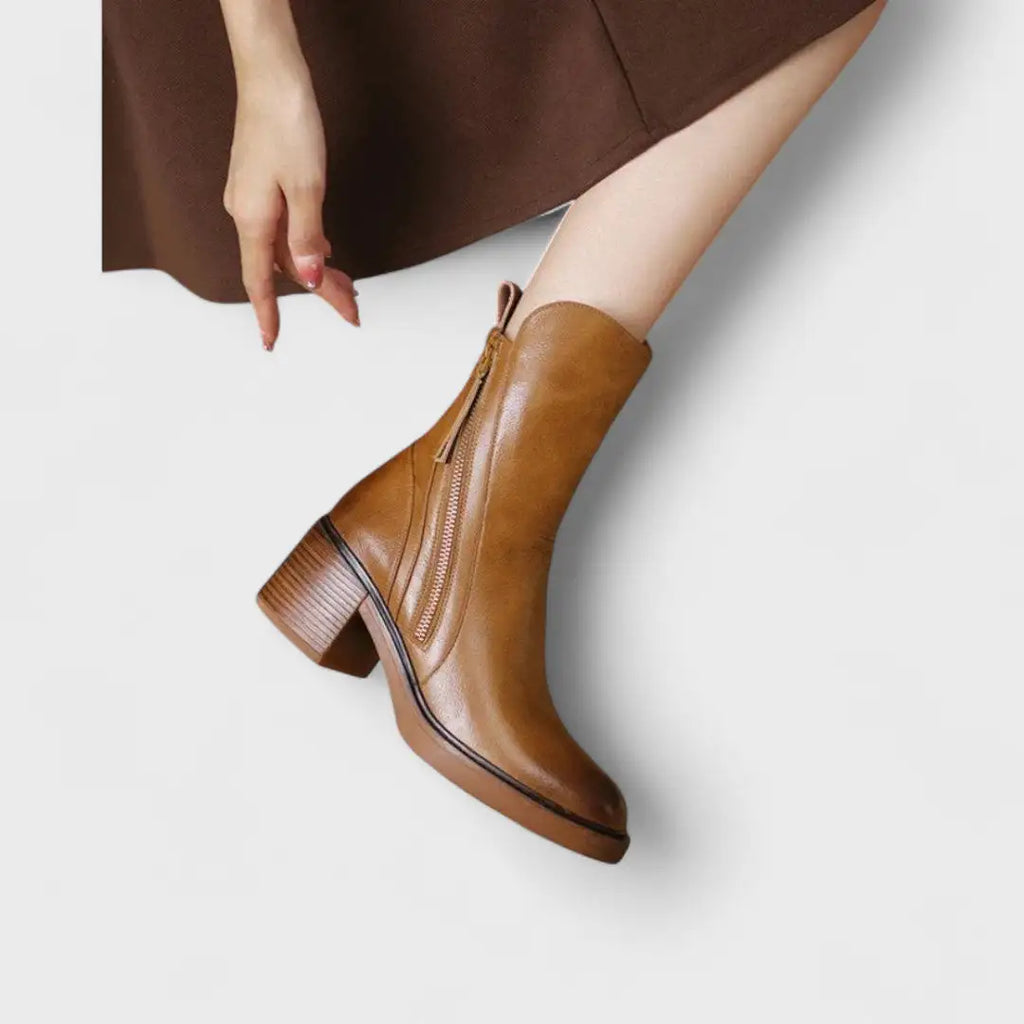 Pepa | Botines de Piel con Pelo Interior