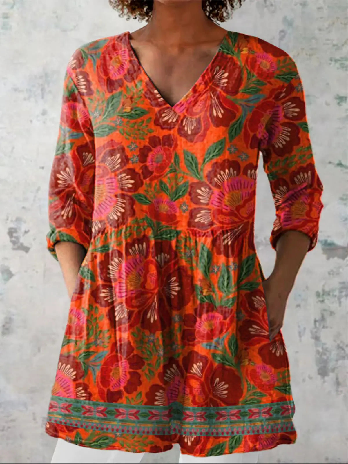 Kaia | Camisa Larga con Estampado Expresivo