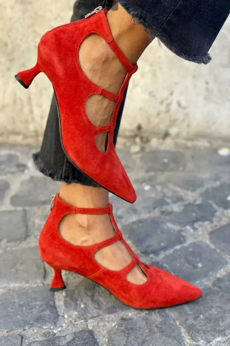 Gracia | Tacones Morados con Correa