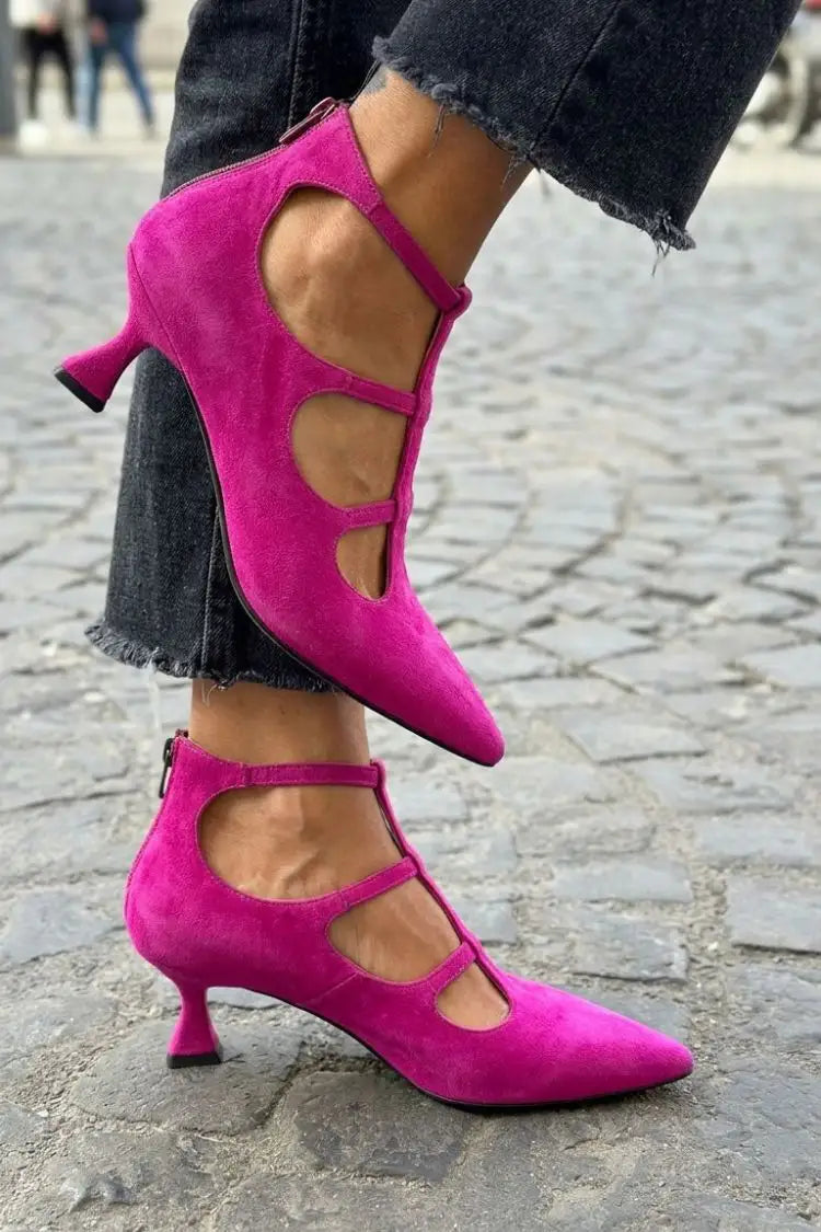 Gracia | Tacones Morados con Correa
