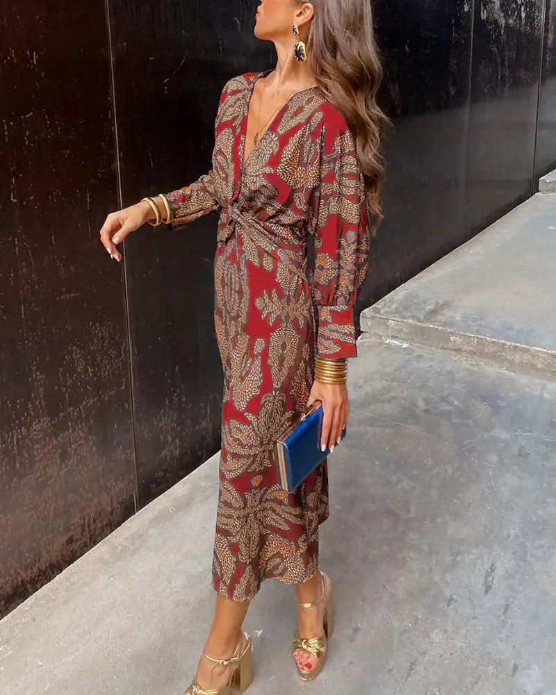 Isadora™ | Vestido Midi Elegante con Estampado