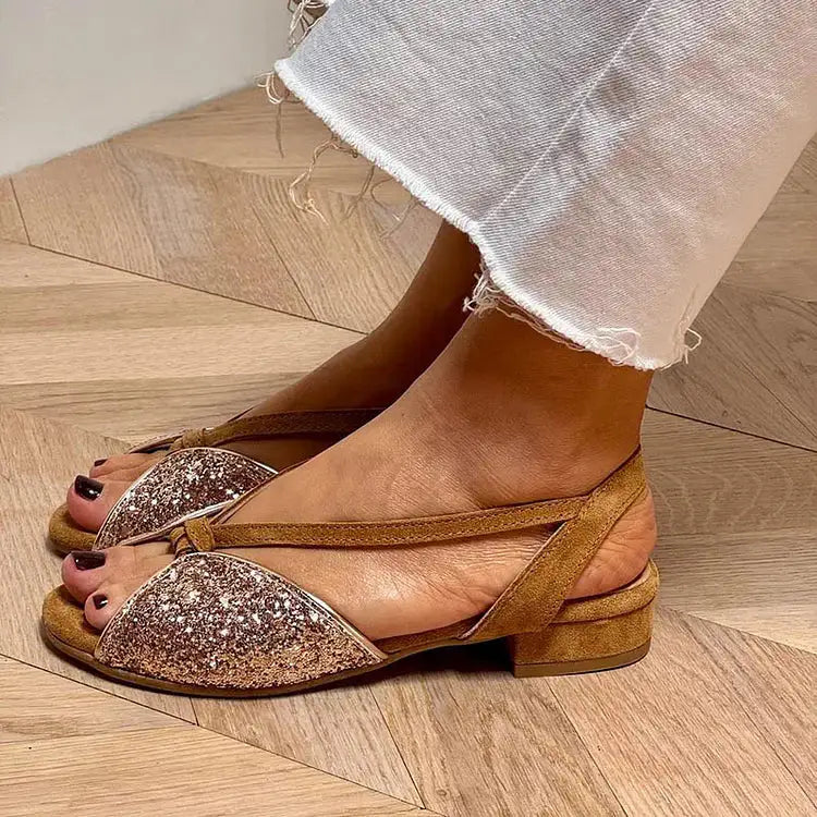 Delfina | Tacones Marrones Patchwork