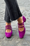 Dorotea | Tacones Morados con Hebilla