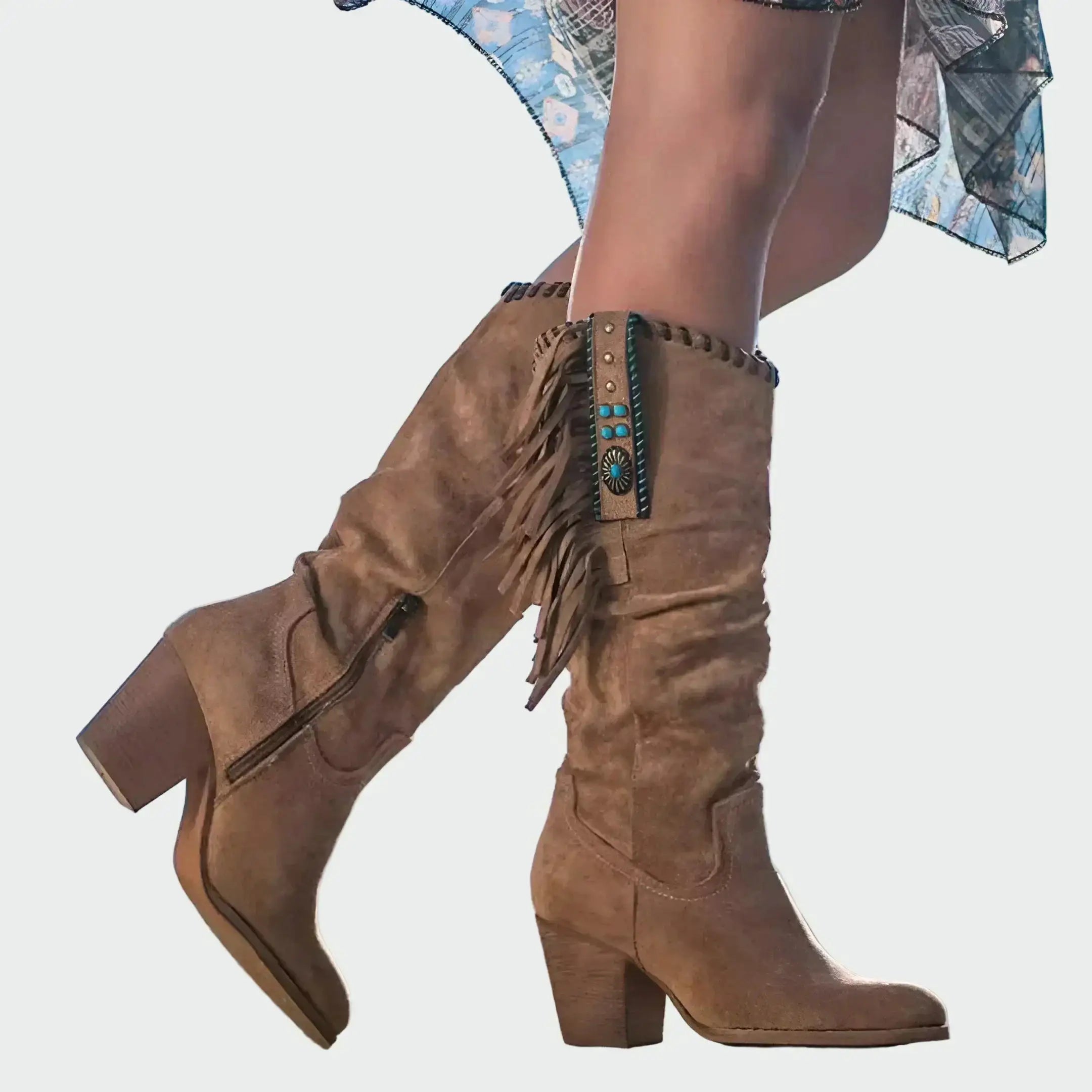 Paz | Botas Cowboy Boho con Flecos