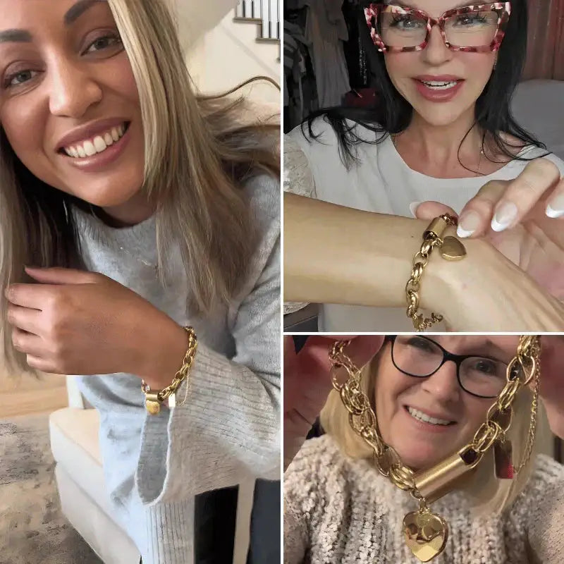Guadalupe | Pulsera con Dije de Corazón Dorado