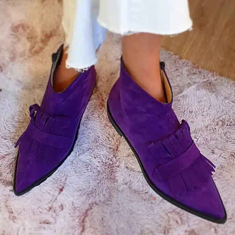 Severina | Botines de Ante con Pompones