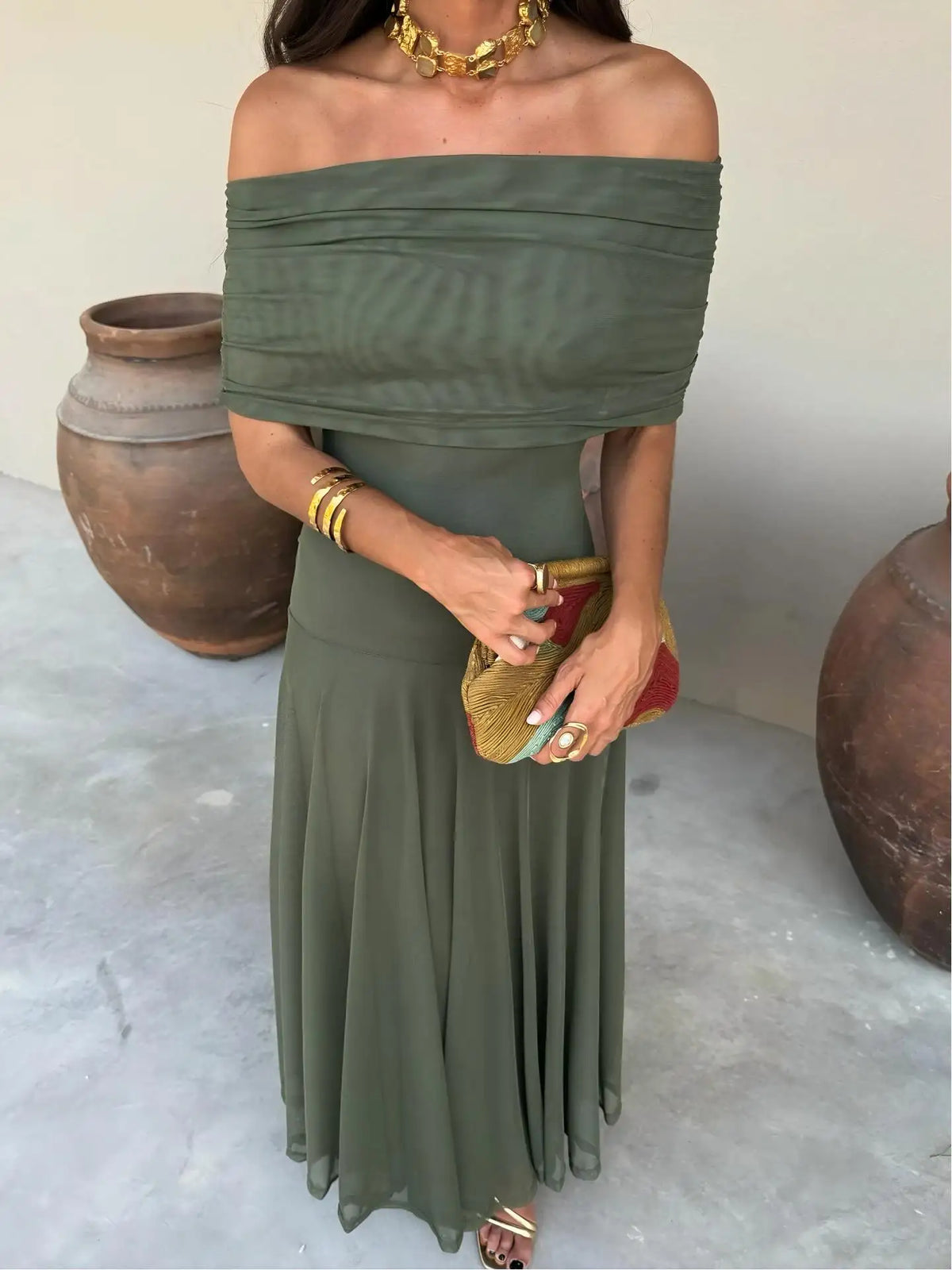 Toledo | Vestido Maxi de un Hombro en Malla