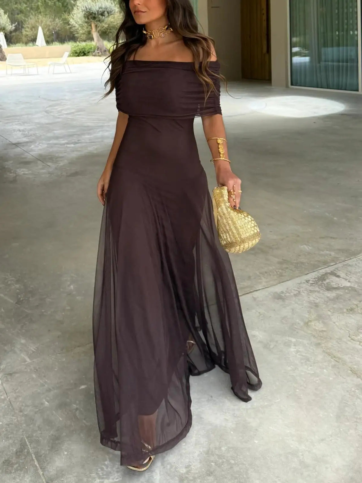 Toledo | Vestido Maxi de un Hombro en Malla