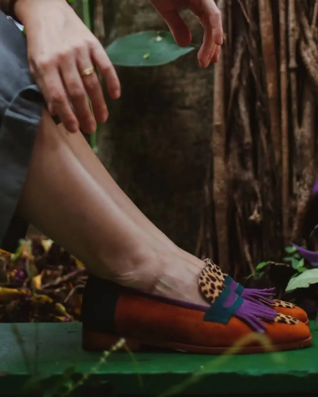 Justa | Mocasines Marrones de Leopardo