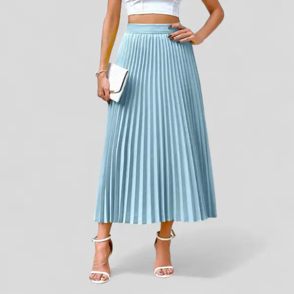 Coral | Falda Midi Plisada Satinada