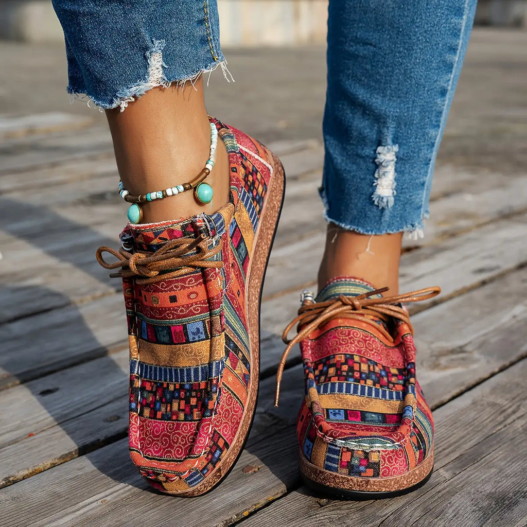 Carola | Zapatos con Estampado Patchwork