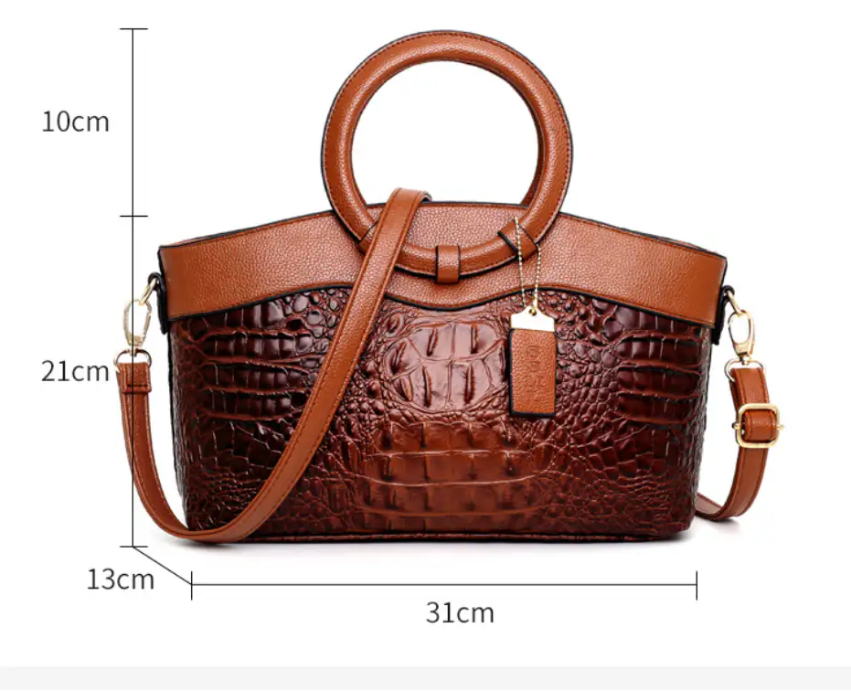 Amalia | Bolso Bicolor con Textura Cocodrilo